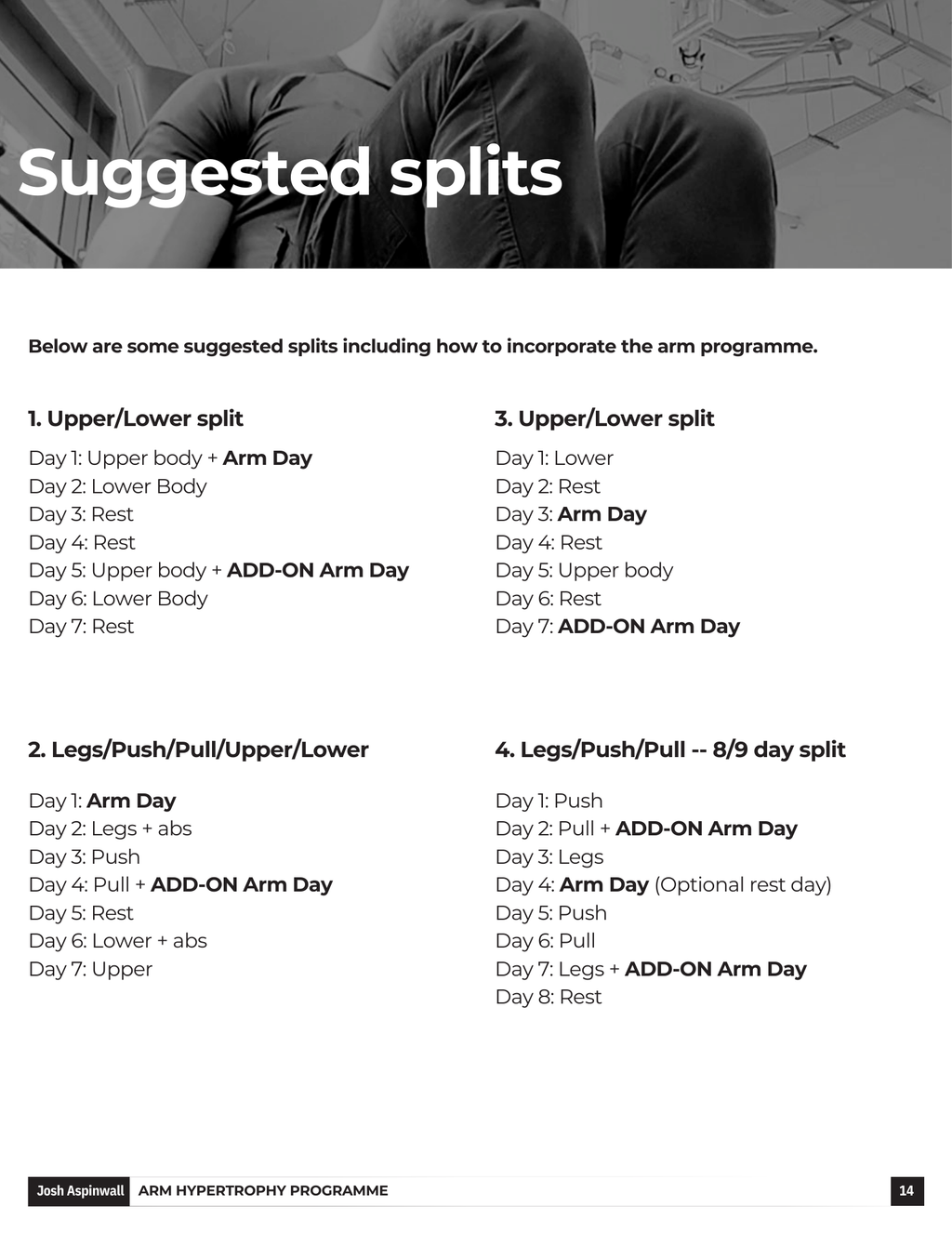 Arm Hyperthrophy Programme