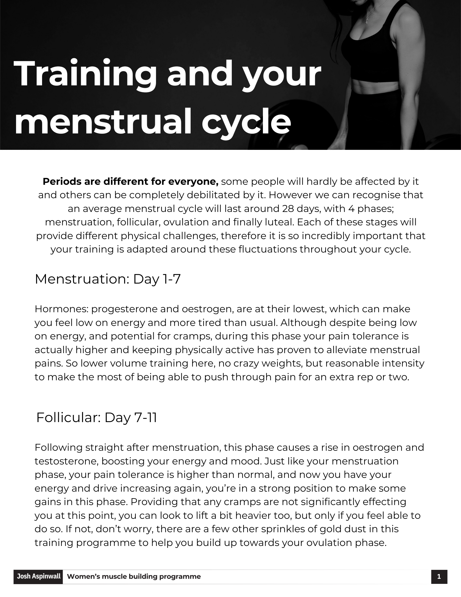 Women's Serious Muscle Building Programme