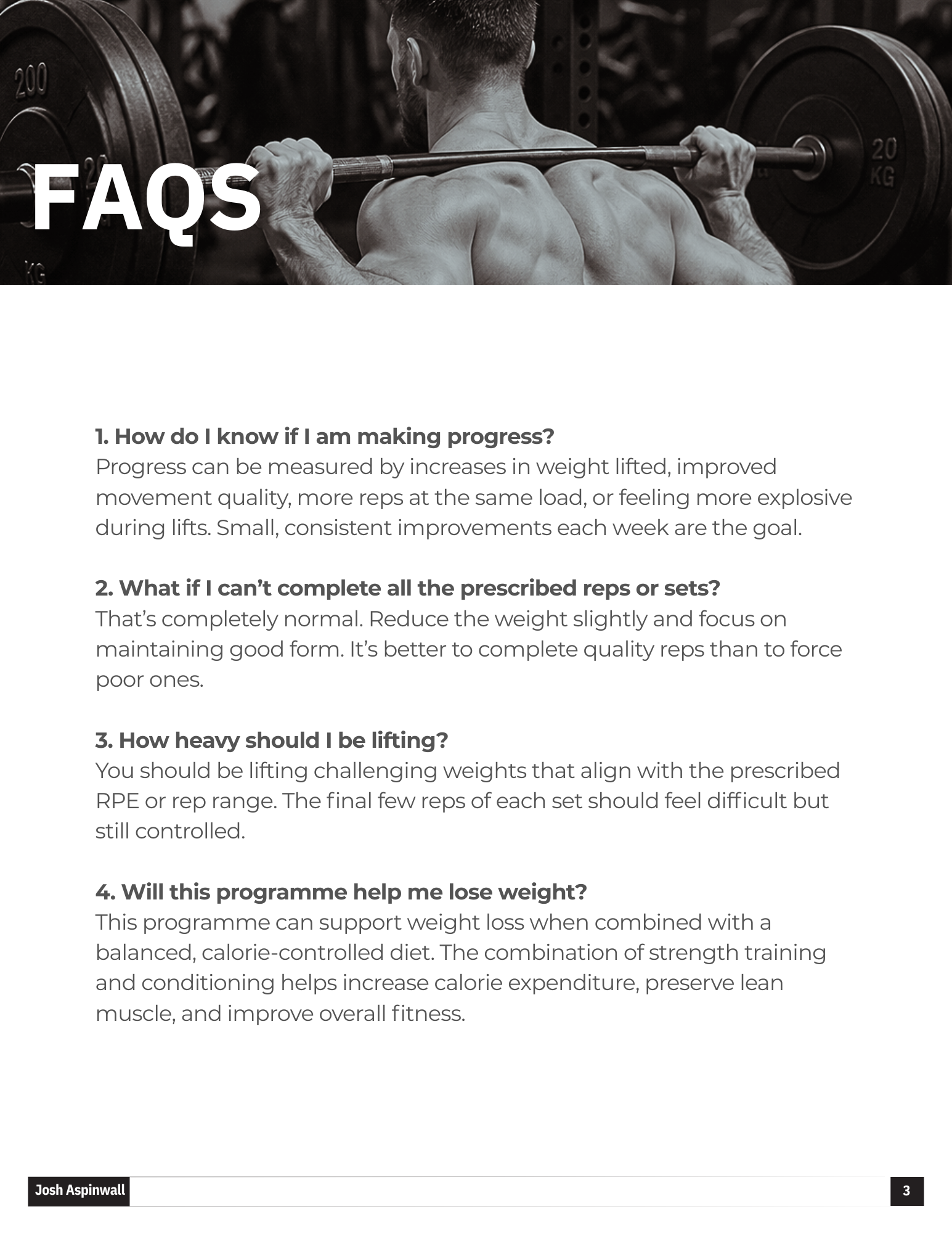 Total Conditioning - 4 day / week Starter Programme