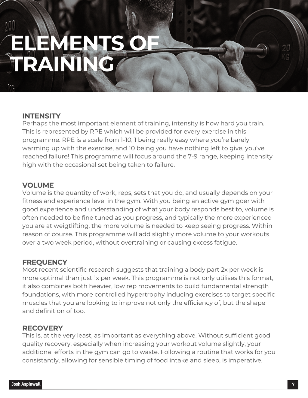 Total Conditioning - 4 day / week Starter Programme